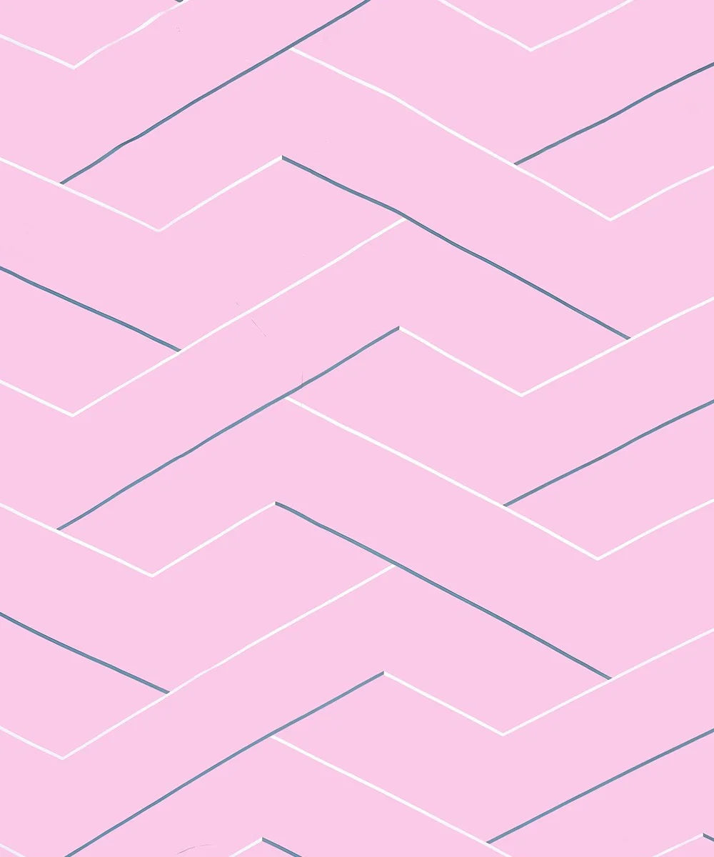 Pink Lines King Size Bedsheet With 2 Pillow Covers