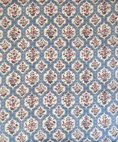 Blue Ethnic King Size Bedsheet With 2 Pillow Cover