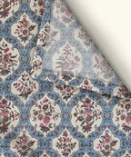 Blue Ethnic King Size Bedsheet With 2 Pillow Cover