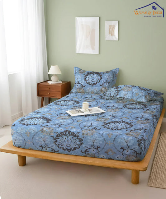 Ethnic Print Bedsheet With Pillow Covers