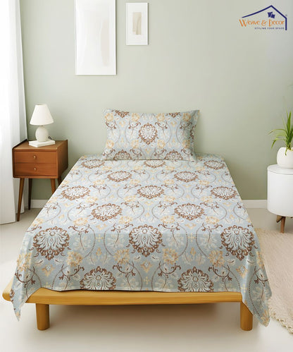 Ethnic Print Bedsheet With Pillow Covers