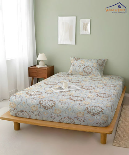 Ethnic Print Bedsheet With Pillow Covers