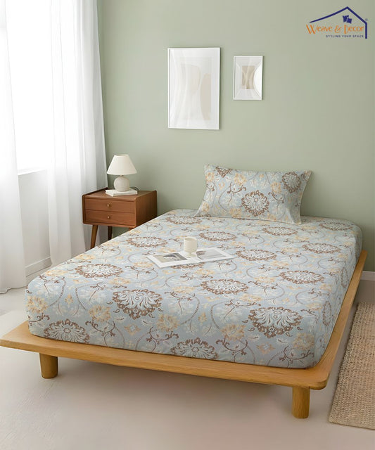 Ethnic Print Bedsheet With Pillow Covers