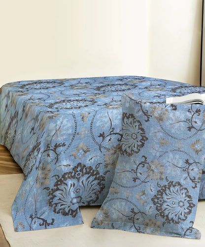 Ethnic Print Single Bedsheet With 1 Pillow Cover