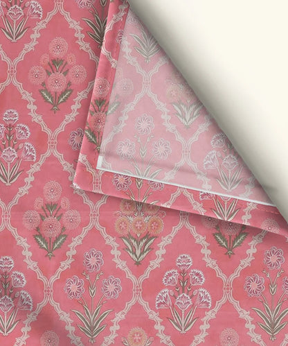 Coral Blossom Flat Double Bedsheet With 2 Pillow Covers