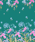 Ever Green Floral Charm King Size Bedsheet With 2 Pillow Cover