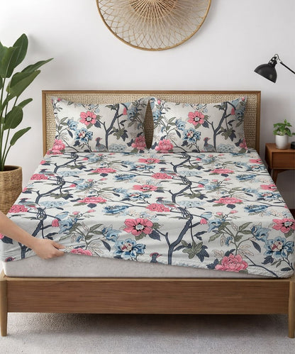 Orchard Elegance Bedsheet With Pillow Covers