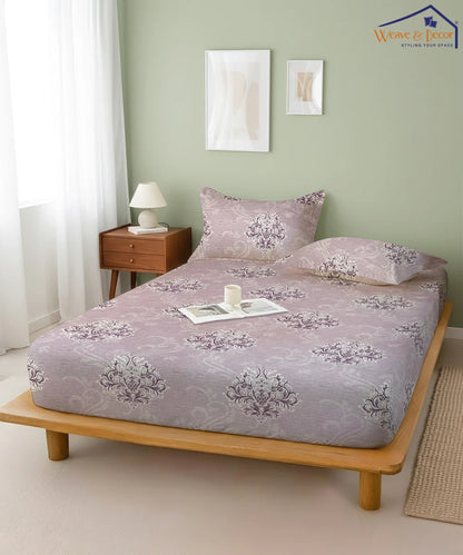 Baroque Blossom Flat Bedsheet With Pillow Covers