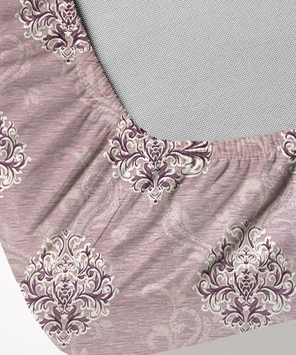 Baroque Blossom Flat Bedsheet With Pillow Covers