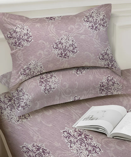 Baroque Blossom Flat Bedsheet With Pillow Covers