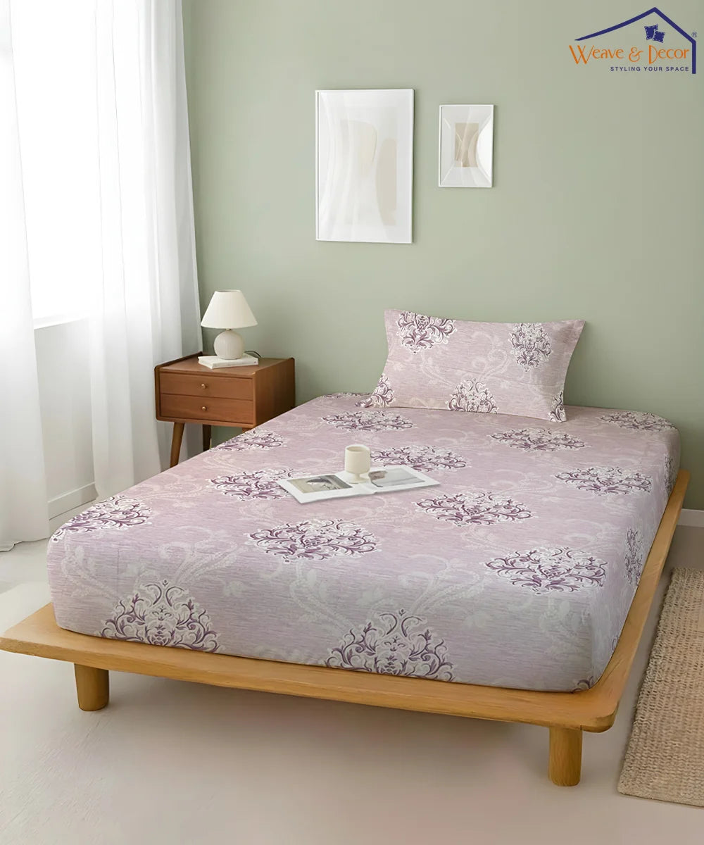 Baroque Blossom Flat Bedsheet With Pillow Covers