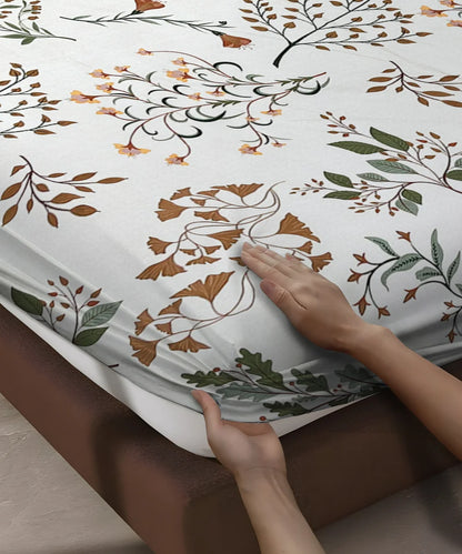 Autumn Breeze Flat Bedsheet With Pillow Covers