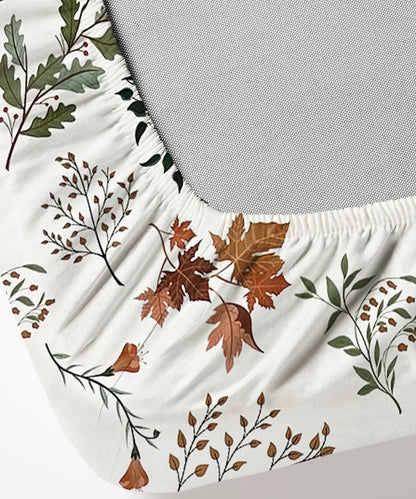 Autumn Breeze Flat Bedsheet With Pillow Covers