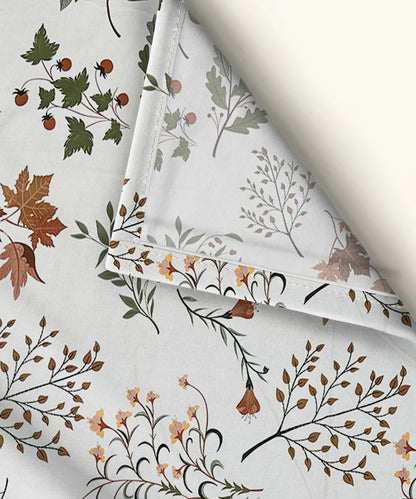 Autumn Breeze Flat Bedsheet With Pillow Covers
