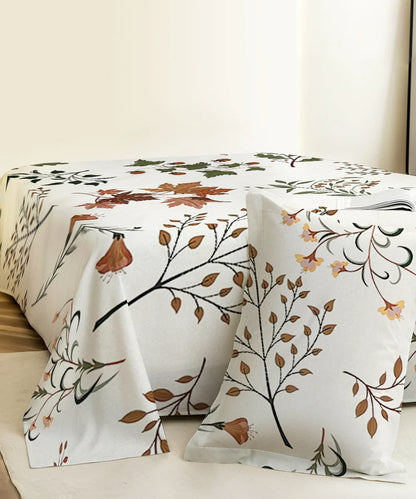 Autumn Breeze Flat Bedsheet With Pillow Covers