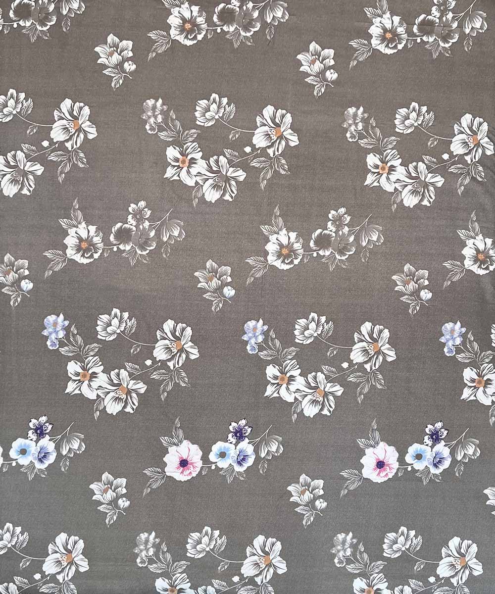 Smoky Blossom Flat Double Bedsheet With 2 Pillow Covers