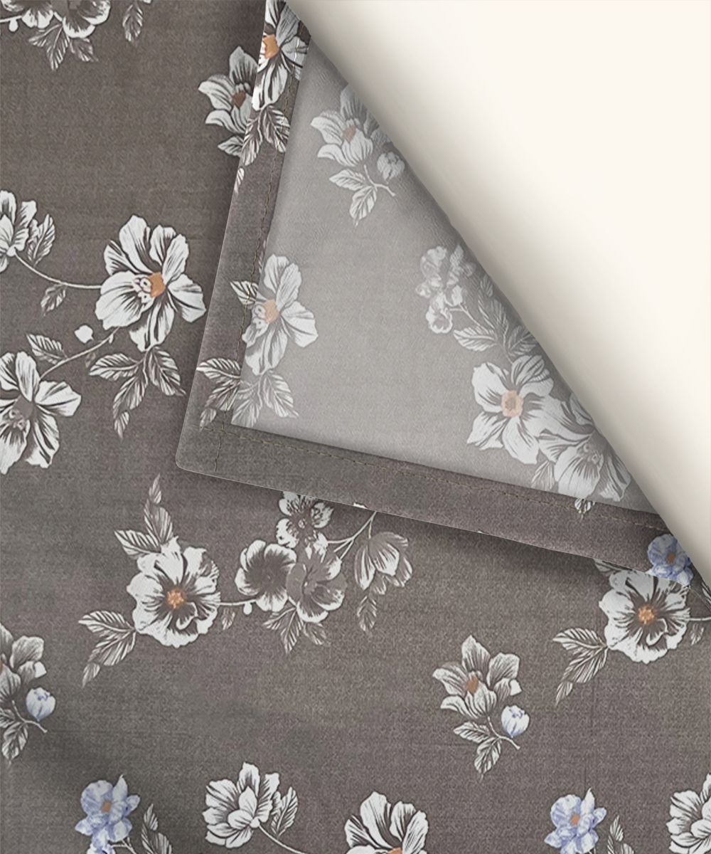 Smoky Blossom Flat Double Bedsheet With 2 Pillow Covers