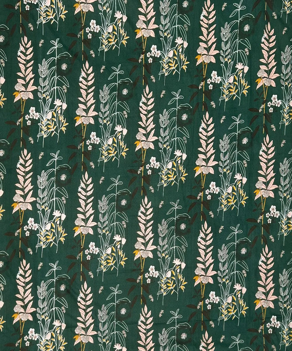 Emerald Forest Charm Flat Bedsheet With Pillow Covers