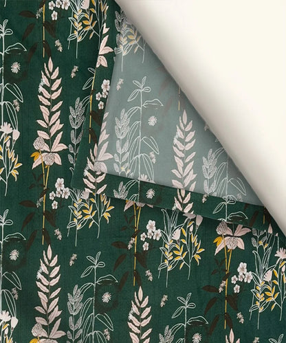 Emerald Forest Charm Flat Bedsheet With Pillow Covers