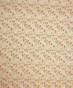 Cream Floral King Size Bedsheet With 2 Pillow Cover