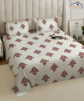 Ivory Royal Charm Bedsheet With Pillow Covers