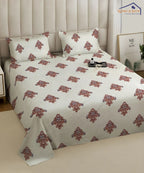 Ivory Royal Charm Bedsheet With Pillow Covers
