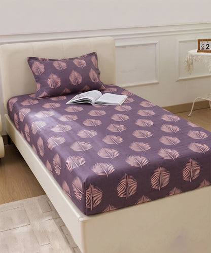 Twilight leaves Single Bedsheet With 1 Pillow Cover