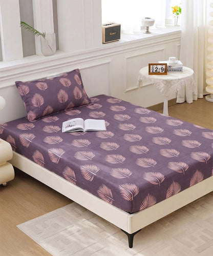 Twilight leaves Single Bedsheet With 1 Pillow Cover
