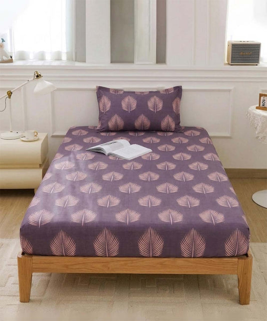 Twilight leaves Single Bedsheet With 1 Pillow Cover