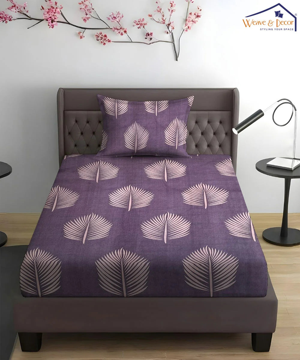 Twilight Leaves Bedsheet With Pillow Covers