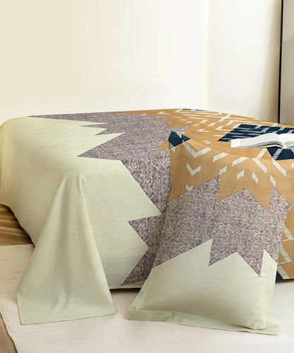 Ethnic Pattern Flat Bedsheet With Pillow Covers
