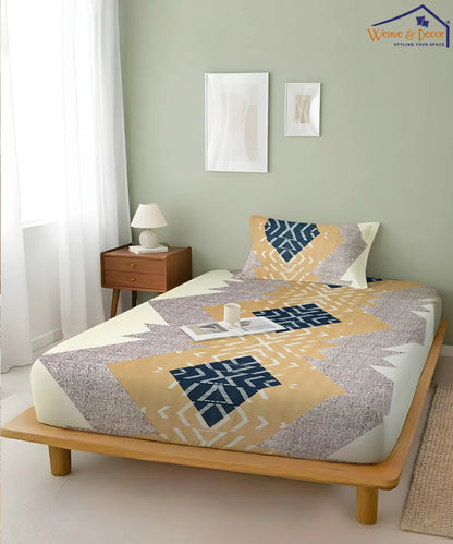 Ethnic Pattern Flat Bedsheet With Pillow Covers