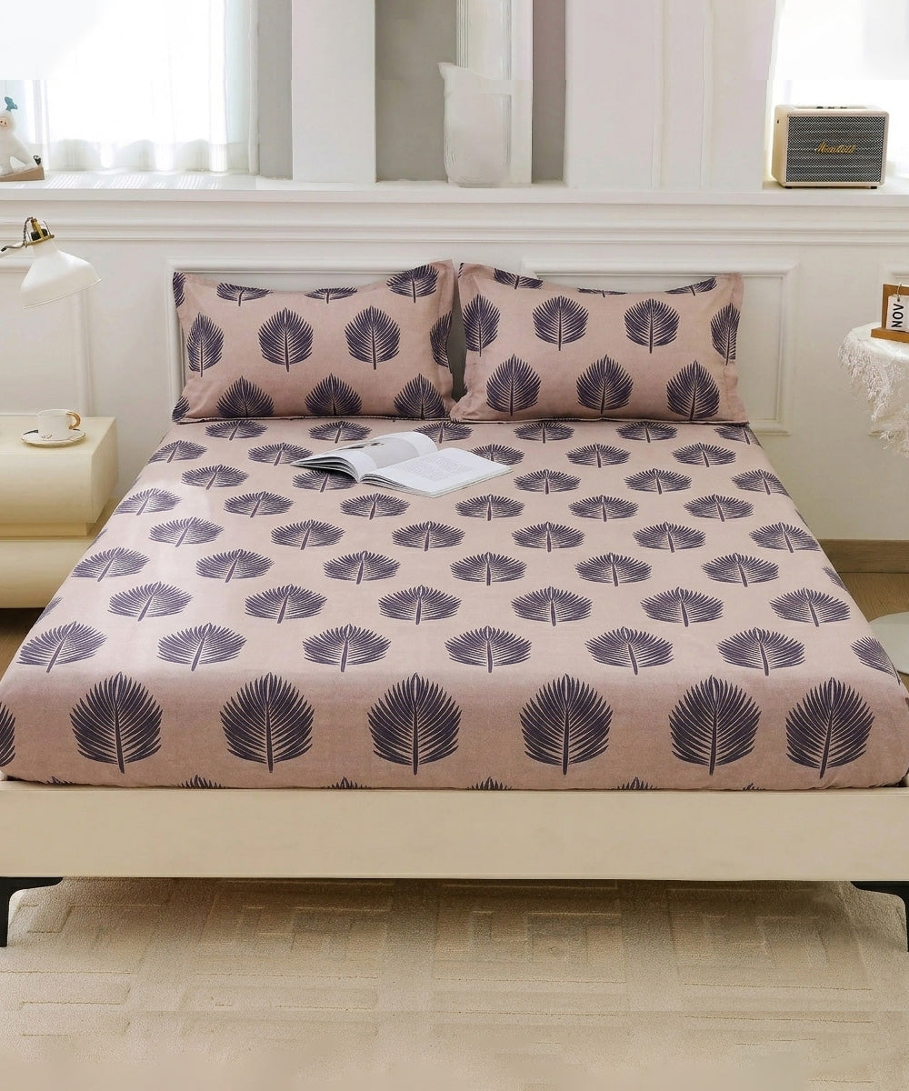 Earthy Elegance Bedsheet With Pillow Covers