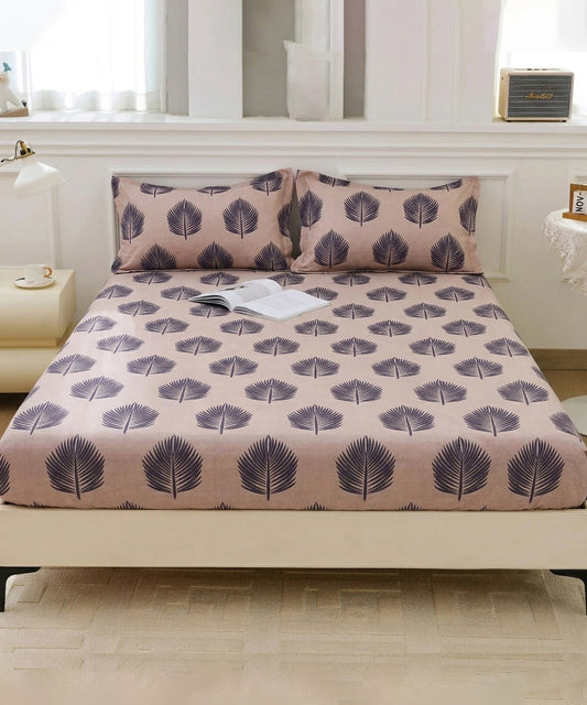 Earthy Elegance Bedsheet With Pillow Covers