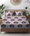 Earthy Elegance King Size Bedsheet With 2 Pillow Cover