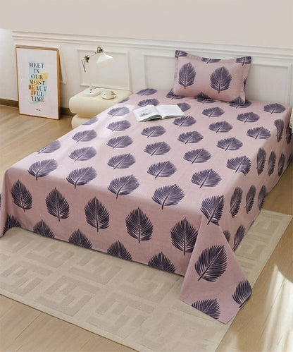 Earthy Elegance Single Bedsheet With 1 Pillow Cover