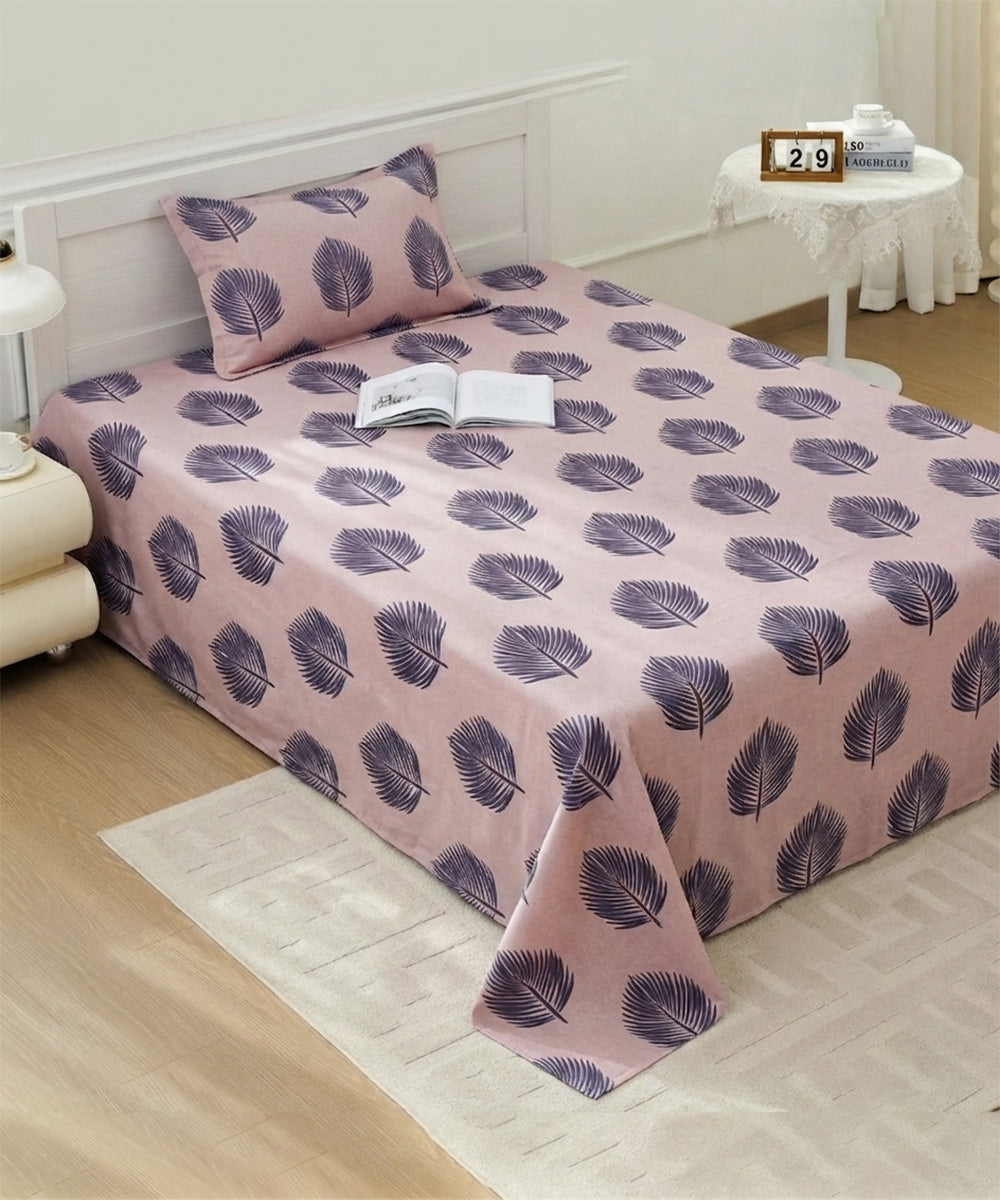 Earthy Elegance Single Bedsheet With 1 Pillow Cover