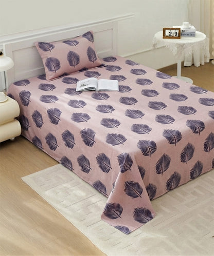 Earthy Elegance Single Bedsheet With 1 Pillow Cover