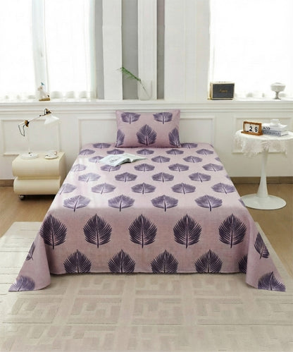 Earthy Elegance Single Bedsheet With 1 Pillow Cover