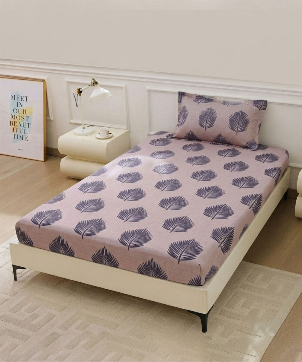 Earthy Elegance Single Bedsheet With 1 Pillow Cover