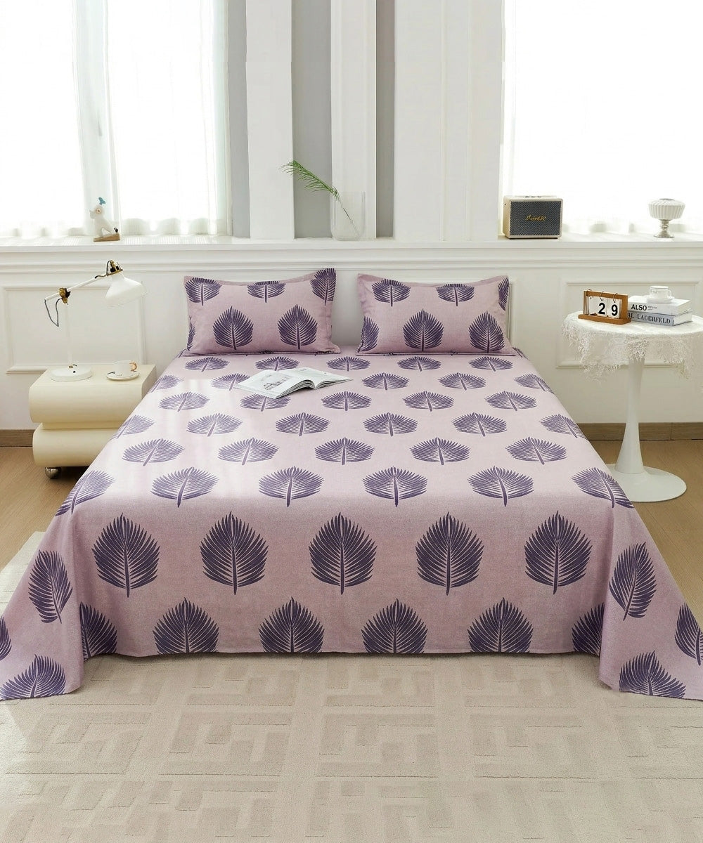 Earthy Elegance Bedsheet With Pillow Covers