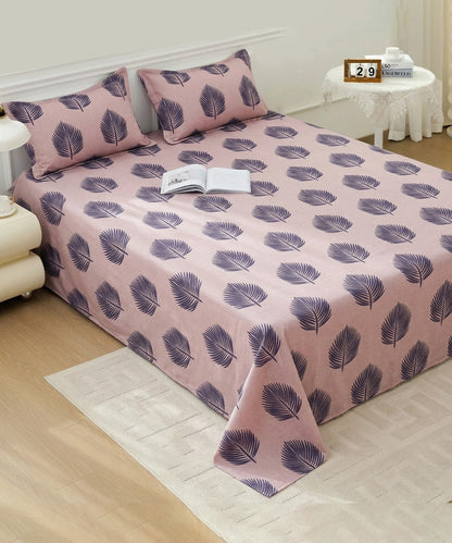 Earthy Elegance Bedsheet With Pillow Covers