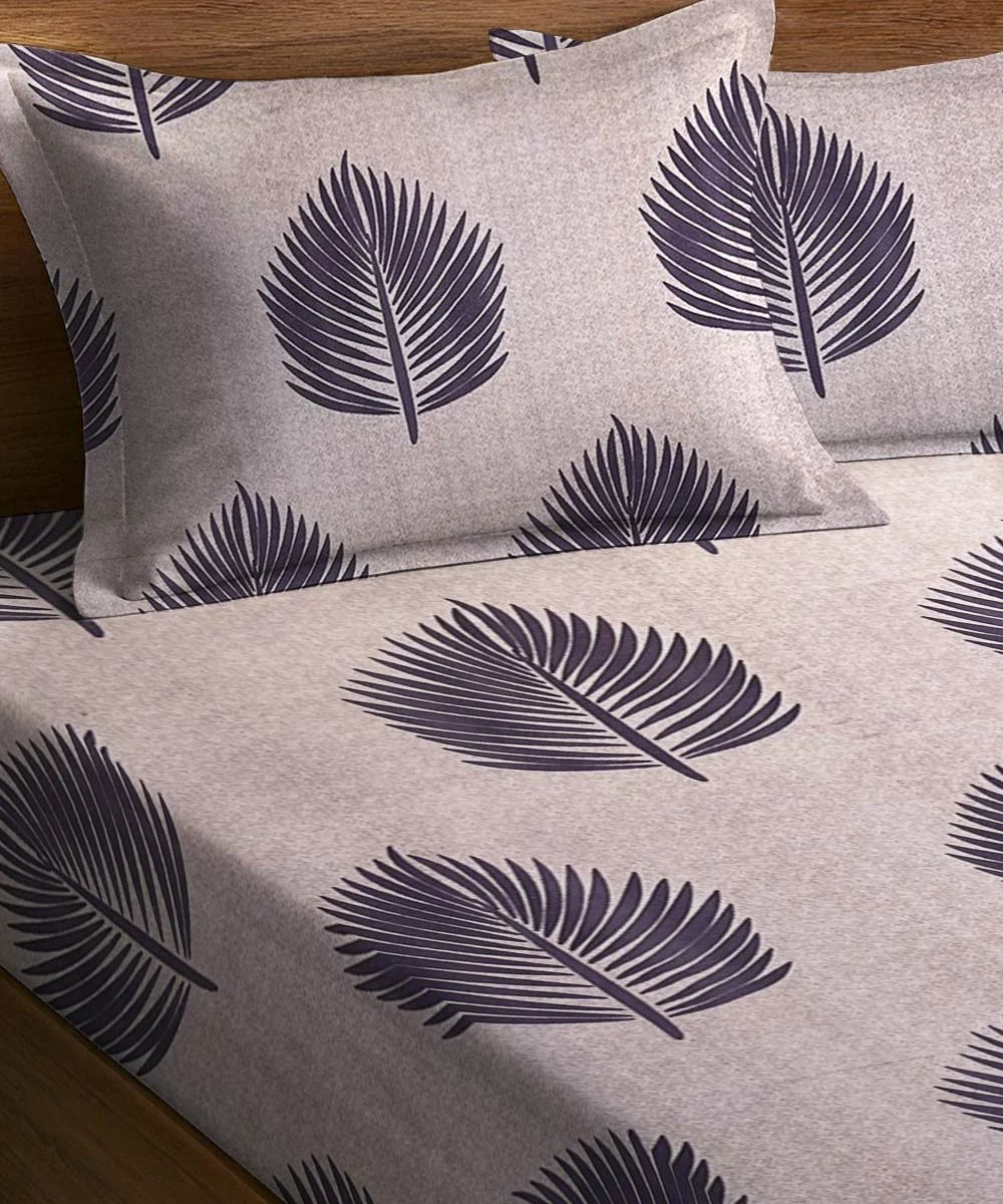 Earthy Elegance King Size Bedsheet With 2 Pillow Cover