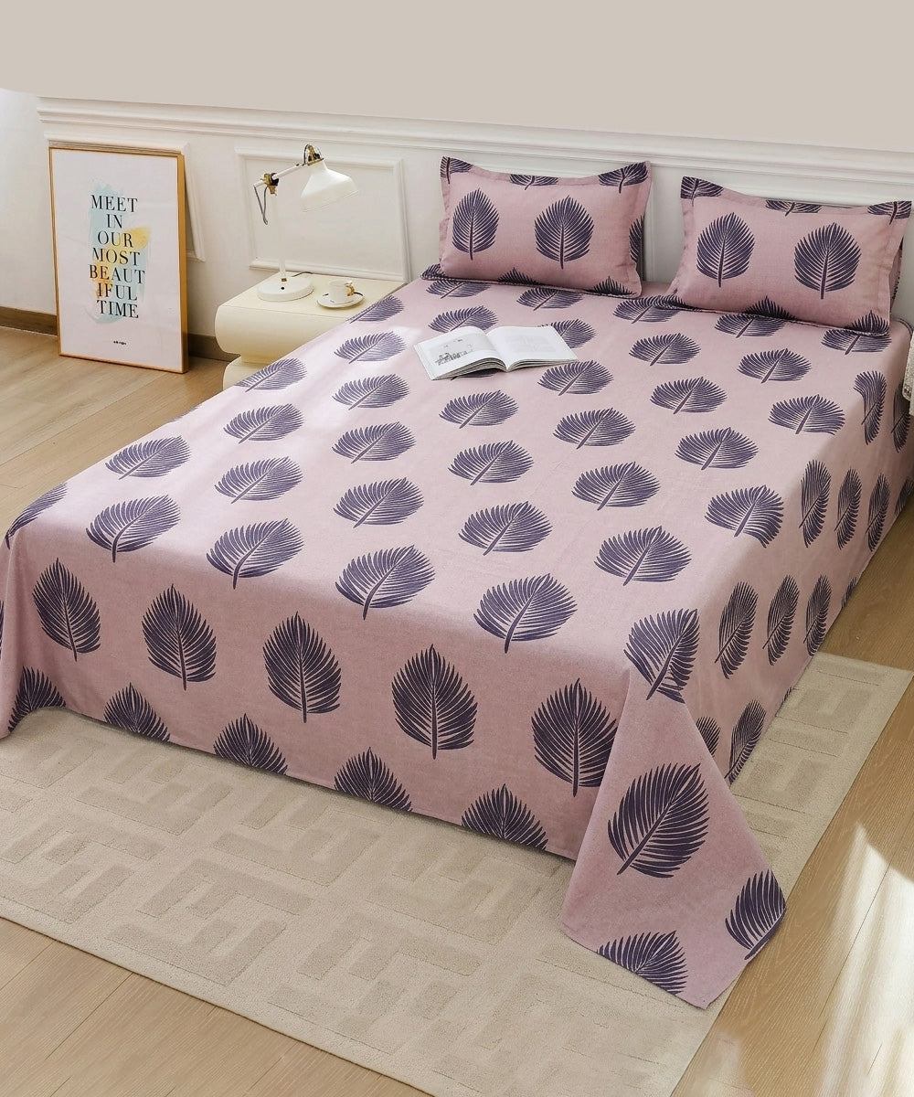 Earthy Elegance Bedsheet With Pillow Covers