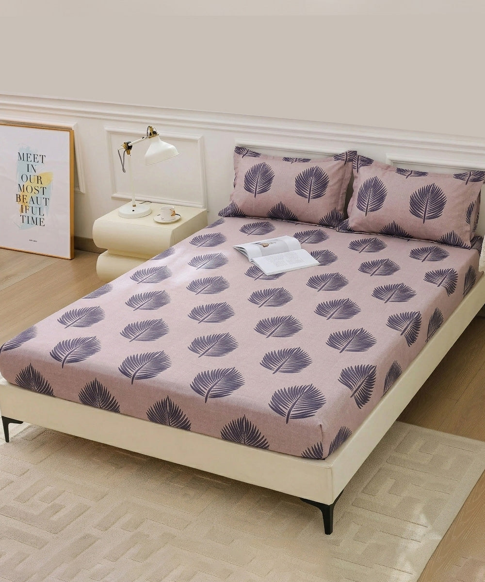 Earthy Elegance Bedsheet With Pillow Covers