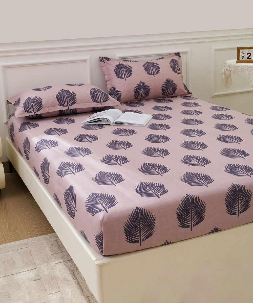 Earthy Elegance Bedsheet With Pillow Covers