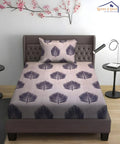 Earthy Elegance King Size Bedsheet With 2 Pillow Cover