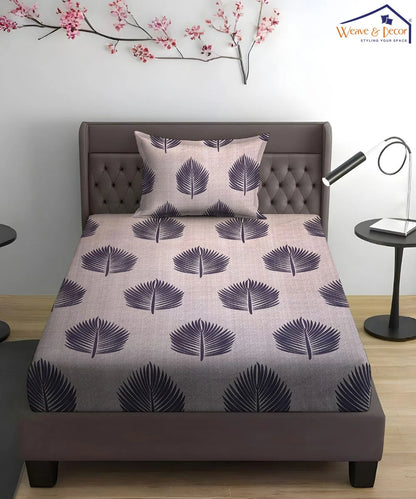 Earthy Elegance King Size Bedsheet With 2 Pillow Cover