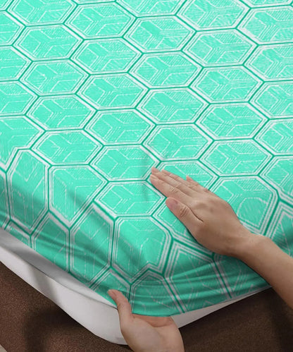 Hexa Bliss King Size Bedsheet With 2 Pillow Cover