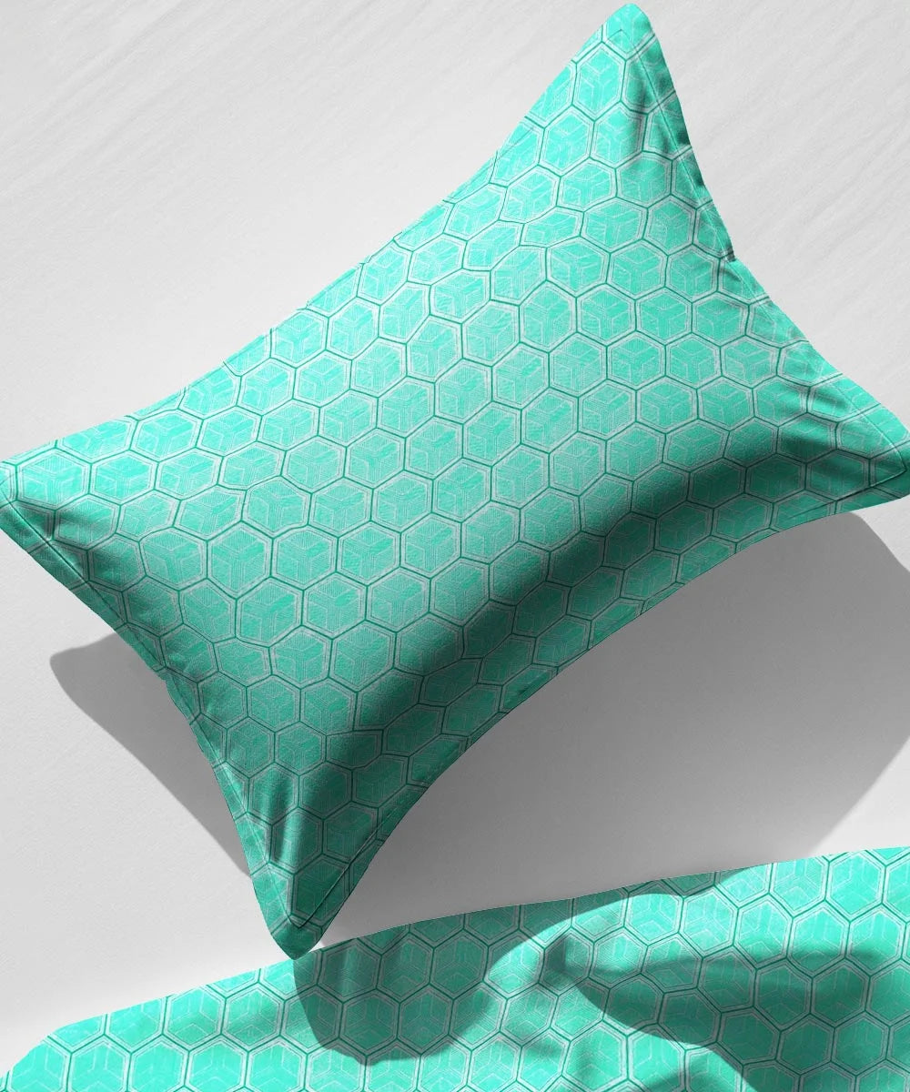 Hexa Bliss King Size Bedsheet With 2 Pillow Cover